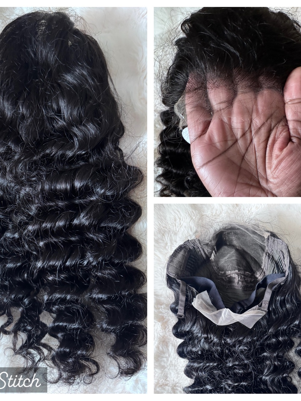 Natural Black Pineapple Wave 5x5 18 inch closure wig.